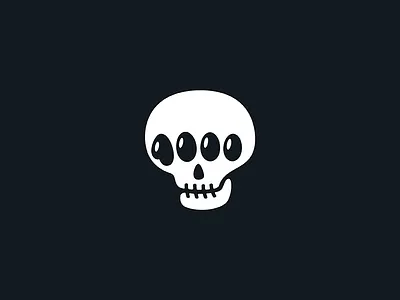 1000 1000 1k bones branding dead eyes head icon illustration logo mark minimal numbers skeleton skull stickermule vector
