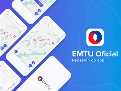EMTU App - Redesign app bus design flat maps transport ui ux