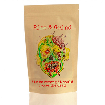 dead tired coffee halloween mock up zombie