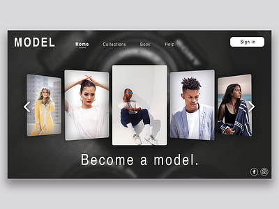 Website Design - Fashion and model adobe photoshop design designer fashion fashion design fashion designer minimalist model ui ui design ux web design web designer web site design webdesign website website concept website design website fashion websites