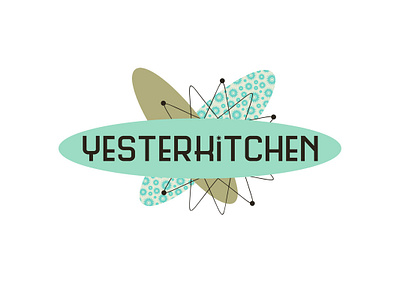 Yesterkitchen Logo logo logo design retro