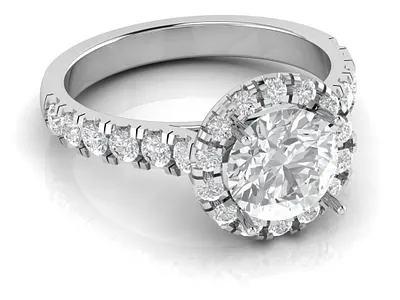 Cluster Halo Ring 3D Model jewel jewelery jewellery jewelry jewelry design jewelry designer jewels matrix rhino3d rhinoceros