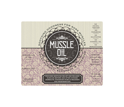 Mussle Oil Label design label label design logo vintage vintage logo