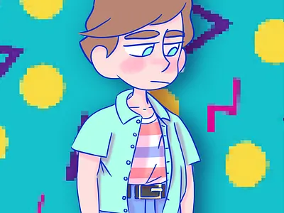 Windows98 portrait aesthetic illustration photoshop