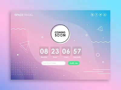Daily UI Challenge - Countdown Timer countdown countdown timer daily ui design space timer ui ux webdesign website