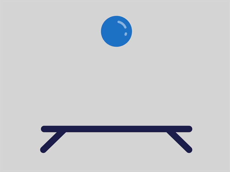 Trampoline ball animation ball ball bounce bouncing squash squash and stretch