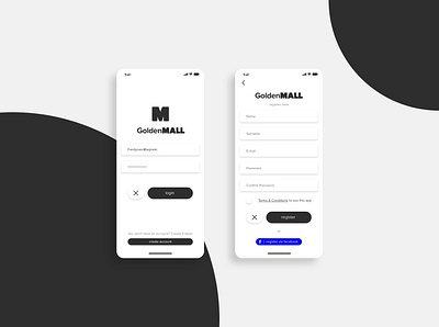 GoldenMall - App Design - 2/2 app design branding design ios app logo logodesign loyalty program mobile mobile app design mobile ui ui ux