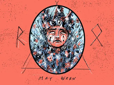 May Queen Midsommar flowers illustration mayqueen midsommer playoffs sticker stickermule texture