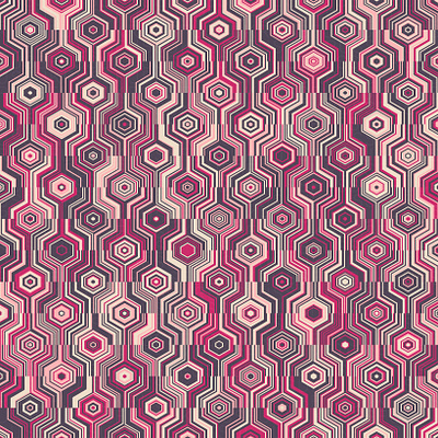 'RaspberryNode' digital art estampa generative geometric geometry hexagon illustration pattern pattern design vector