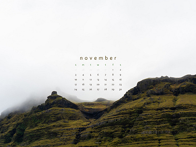 November 2019 4k calendar download iceland mountain photograph wallpaper
