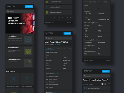 SPECTRE - Mobile dark dark mode dark theme ecommerce mobile design mobile ui ui ux