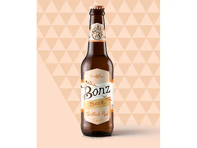 Bonz Beer alcohol beer branding cat design type typography vector