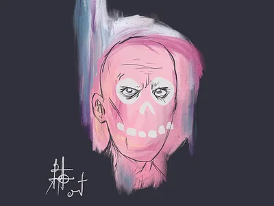 Head Bones 3 illustration procreate skull