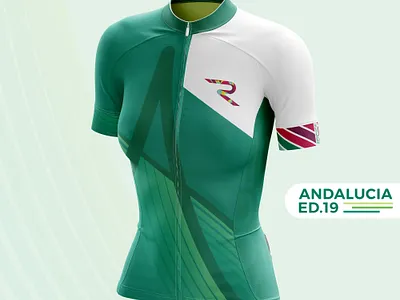 Andalucía Edition 2019 andalucia colorfull cycling details flag fluor geometric gradient green illustrator jersey design maillot photoshop rogersport