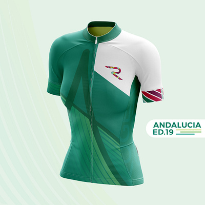 Andalucía Edition 2019 andalucia colorfull cycling details flag fluor geometric gradient green illustrator jersey design maillot photoshop rogersport