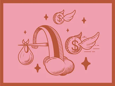 Brainey Wedding :: Adoption Money adoption coin coins donate donation gay money rainbow stork wedding