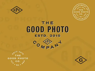 The Good Photo Co. Rebrand badge brand branding icon idenity lockup logo logotype photography retro type typography vintage yellow