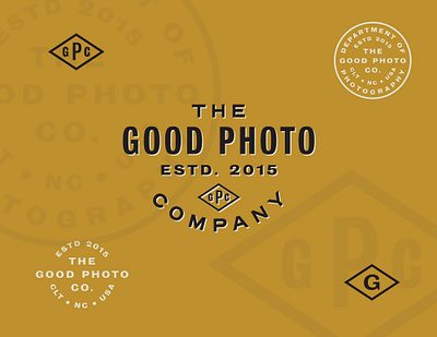 The Good Photo Co. Rebrand badge brand branding icon idenity lockup logo logotype photography retro type typography vintage yellow