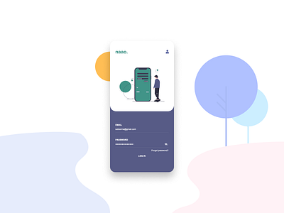 Naao Login Page android app figma ios login mobile naao signup sketch ui uiux