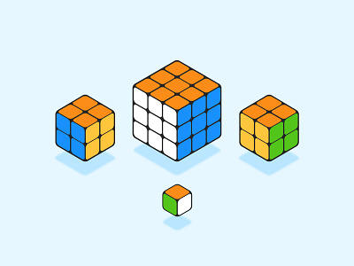 Rubik's Cube Doodles figma illustration illustrations rubiks cube vector