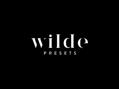 Wilde Presets branding custom logo desktop presets editorial editorial presets fashion fashion presets lightroom preset lightroom presets logo logodesign logotype luxury brand luxury logo mobile presets modern photography preset typography ux