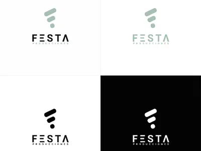 Logo design for Festa producciones logo logo design minimalista monogram