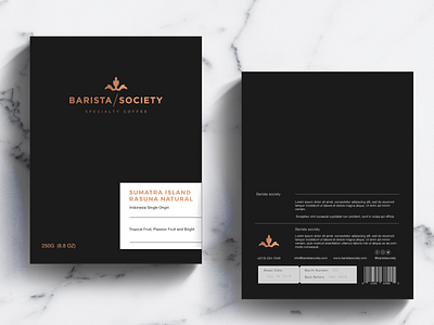 Barista Society coffee bag