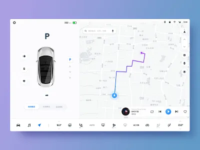 Tesla UX Redesign animation car ui ux