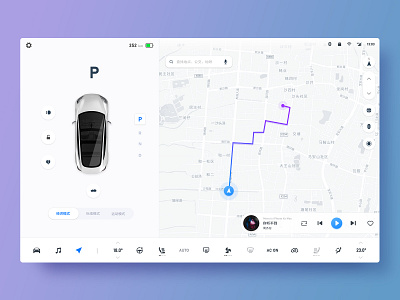 Tesla UX Redesign animation car ui ux