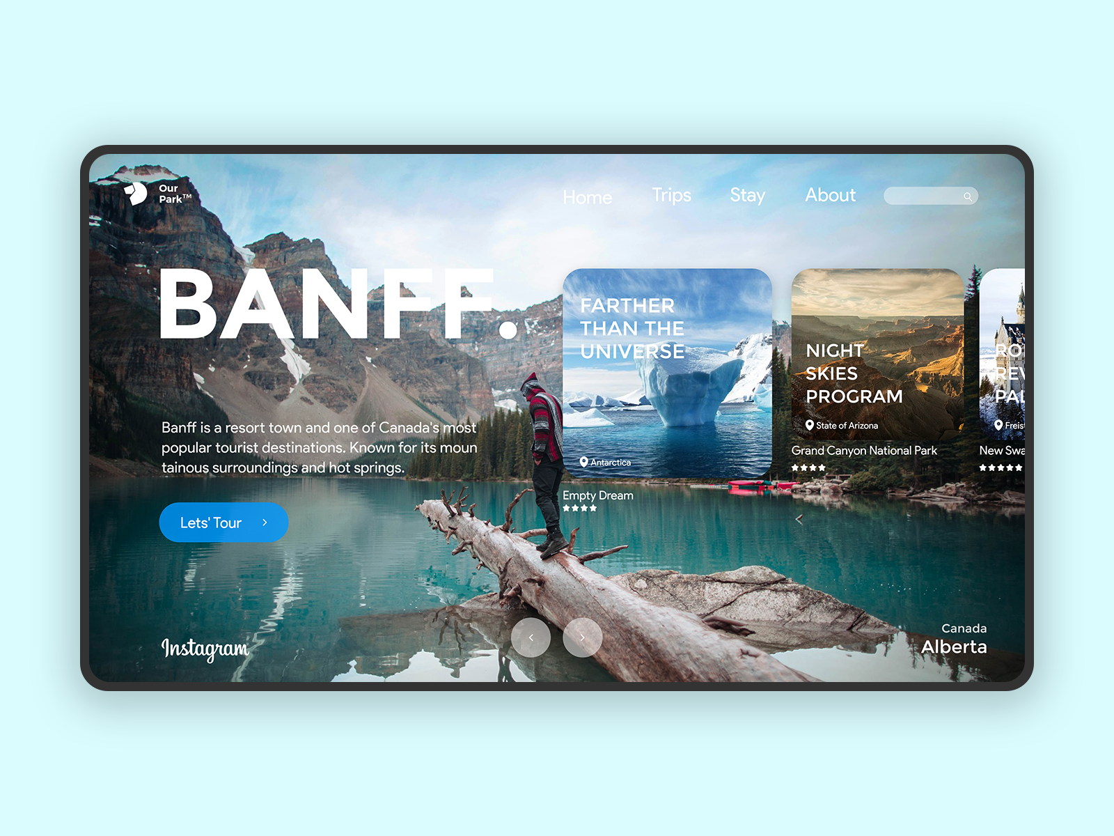 Example of Tour web design