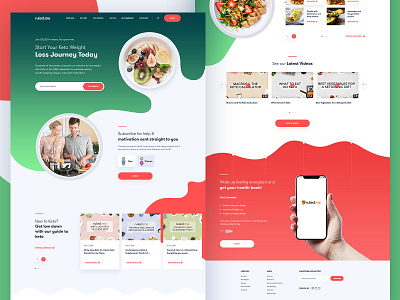 Ruled.Me Website UX/UI redesigned colorful creative creative website design diet plan dribbble fitness food website health healthcare keto website landing page latest psd psd design top design web web ui website website ui design