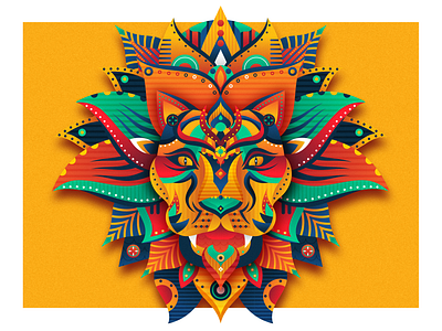 The King abstract character design dribbble follow graphic graphicdesign illustration lion shot vector