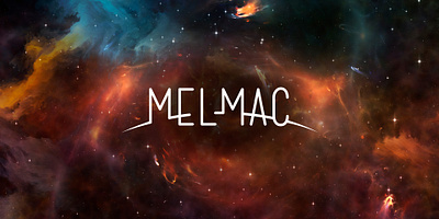 Melmac branding design galaxy logo typography