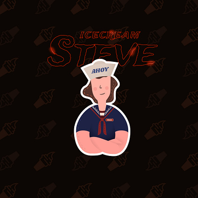 Ice Cream Steve steve sticker stranger things