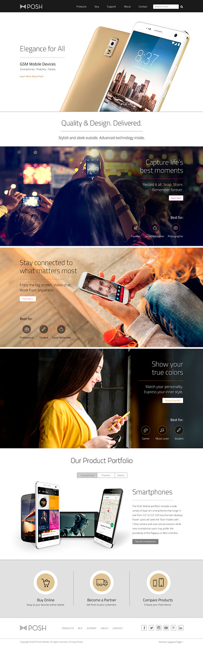 Posh HP branding design ui