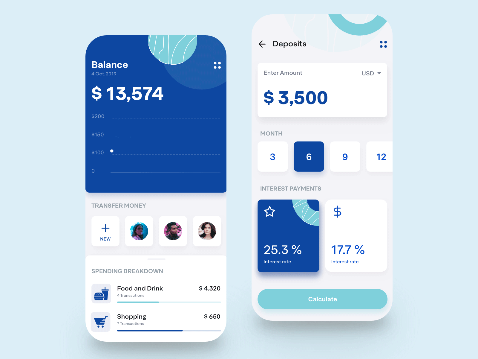 Data app design ui