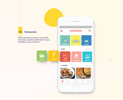 Cookbook - Recipe app cook cookbook food illustraion product design ui ui ux ux