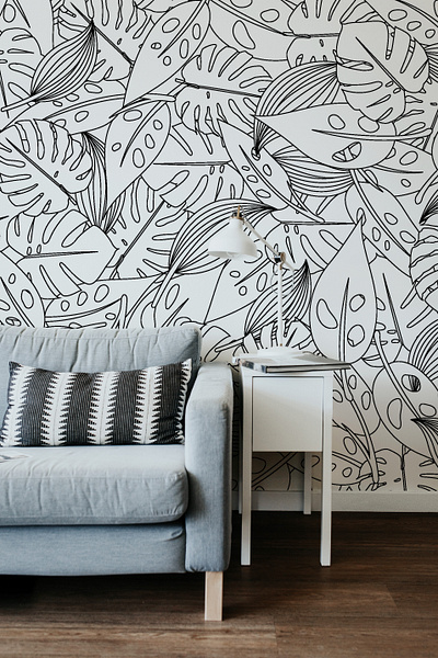 leafy wallpaper black and white pattern pattern art pattern artist pattern design surface pattern wallpaper wallpaper design