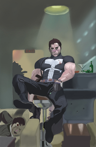 Punisher animation art character design digitalpainting illustration painting web