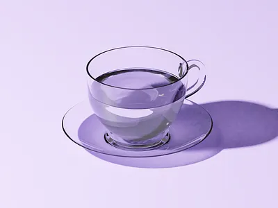 Cup Of Water 3d 3d art 3d artist 3d illustration app blender branding clean colors design glass gradient graphic design hello dribbble illustration interaction interface purple sarvottam ui