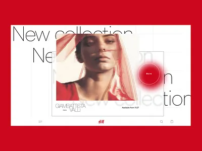H&M home page design desktop figma ui web web design website