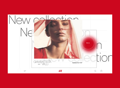 H&M home page design desktop figma ui web web design website