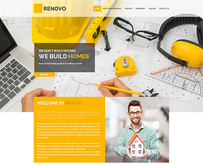 Renovo construction website ui ux design ui design ui designer uidesign uiux website website concept website mockup