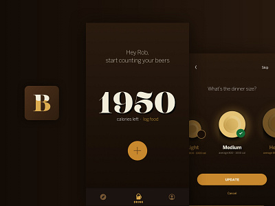 BeerDiet app art direction design identity design ui ux