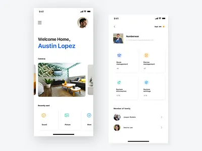智能家居应用 app ui ux 应用 极简主义 界面 设计