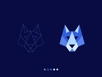 wolf animal branding construction dog fresh logo game gaming geometric guides iconic logo design mascot origami origamy original unique paper poly polygon startup logo wolf