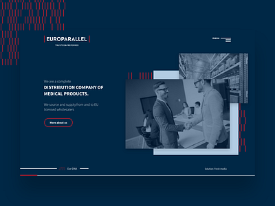 Medical Equipment Distributor Landing Page adobe xd blue creative design freshmedia home page homepage landing page landingpage ui