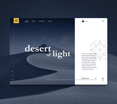 desert of light concept dailyui dark dark mode dark ui desert dribble invite free invite freelancer invitation typogaphy ui ux webdesign