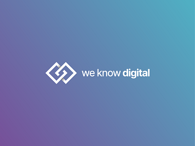 We Know Digital branding creative design identity logo mark minimal sharp simple symbol w