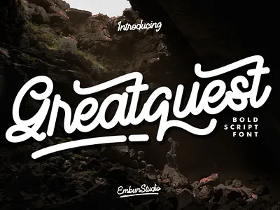 Greatquest - Bold Script Font branding business font font design hand lettering handwriting handwritten project typeface typography